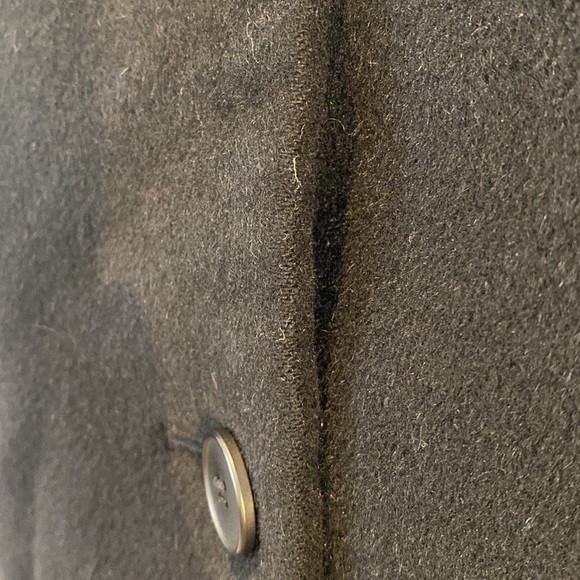 Anne Klein thigh length wool and cashmere pea coat in black size 6P 6 petite - Picture 7 of 16